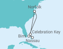 Itinerário do Cruzeiro Bahamas - Carnival Cruise Line