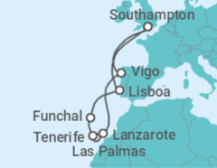 Itinerário do Cruzeiro Ilhas Canárias (Espanha) - MSC Cruceros