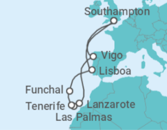 Itinerário do Cruzeiro Ilhas Canárias (Espanha) TI - MSC Cruceros