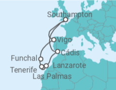 Itinerário do Cruzeiro Ilhas Canárias (Espanha) - MSC Cruceros