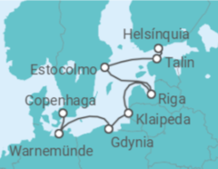Itinerário do Cruzeiro Alemanha, Polónia, Lituânia, Letónia, Suécia, Estónia - NCL Norwegian Cruise Line