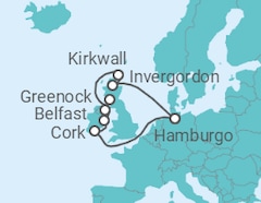 Itinerário do Cruzeiro Irlanda, Reino Unido - MSC Cruzeiros