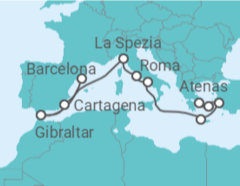 Itinerário do Cruzeiro De Barcelona a Atenas - Princess Cruises