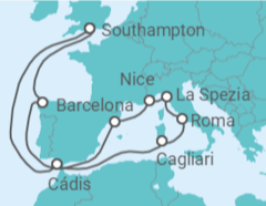 Itinerário do Cruzeiro Espanha, Itália, França - Celebrity Cruises