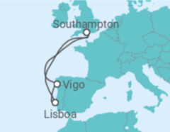 Itinerário do Cruzeiro Espanha, Portugal - Cunard