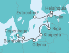 Itinerário do Cruzeiro Estónia, Finlândia, Letónia, Lituânia, Polónia, Dinamarca - Silversea