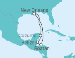 Itinerário do Cruzeiro México, Belize - Carnival Cruise Line