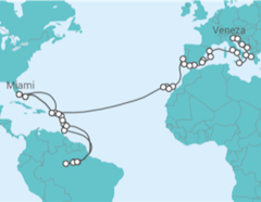 Itinerário do Cruzeiro Volta ao mundo - Oceania Cruises