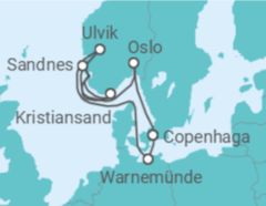 Itinerário do Cruzeiro Noruega, Dinamarca TI - MSC Cruzeiros