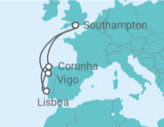 Itinerário do Cruzeiro Espanha, Portugal - Royal Caribbean