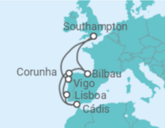 Itinerário do Cruzeiro Espanha, Portugal - Royal Caribbean