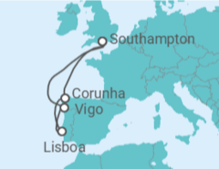 Itinerário do Cruzeiro Espanha, Portugal - Royal Caribbean