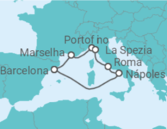 Itinerário do Cruzeiro França, Itália - Celebrity Cruises