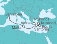 Itinerário do Cruzeiro Malta, Turquia, Grécia - Celebrity Cruises