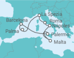 Itinerário do Cruzeiro Espanha, Itália, Malta - Celebrity Cruises