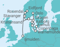 Itinerário do Cruzeiro De Ijmuiden (Amesterdão) a Copenhaga - Silversea