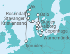 Itinerário do Cruzeiro De Ijmuiden (Amesterdão) a Copenhaga - Silversea