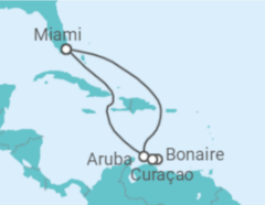 Itinerário do Cruzeiro Aruba, Bonaire, Santo Eustáquio e Saba, Curaçao - Carnival Cruise Line