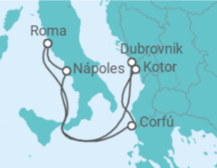 Itinerário do Cruzeiro Grécia, Montenegro, Croácia, Itália - Carnival Cruise Line