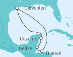 Itinerário do Cruzeiro Belize, México - Carnival Cruise Line