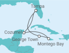 Itinerário do Cruzeiro México, Jamaica, Ilhas Caimão - Carnival Cruise Line