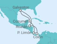 Itinerário do Cruzeiro México, Costa Rica, Panamá - Carnival Cruise Line
