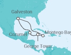 Itinerário do Cruzeiro México, Ilhas Caimão, Jamaica - Carnival Cruise Line