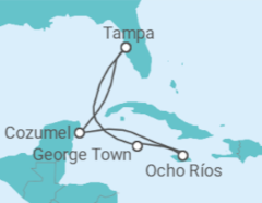 Itinerário do Cruzeiro Ilhas Caimão, Jamaica, México - Carnival Cruise Line