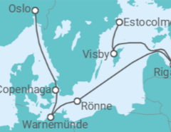 Itinerário do Cruzeiro Dinamarca, Alemanha, Letónia, Suécia - MSC Cruzeiros