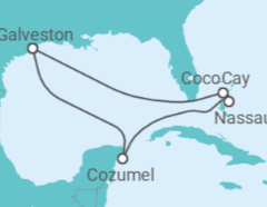 Itinerário do Cruzeiro México, Bahamas - Royal Caribbean