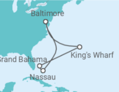 Itinerário do Cruzeiro Bermudas, Bahamas - Royal Caribbean