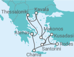Itinerário do Cruzeiro Grécia, Turquia - Celebrity Cruises