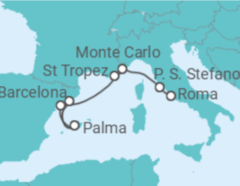 Itinerário do Cruzeiro Monaco, França, Espanha - Explora Journeys