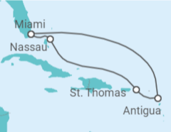 Itinerário do Cruzeiro Bahamas, Ilhas Virgens Americanas, Antígua E Barbuda - Celebrity Cruises