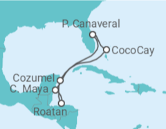 Itinerário do Cruzeiro Honduras, México - Royal Caribbean
