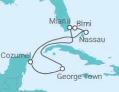 Itinerário do Cruzeiro Bahamas, México, Ilhas Caimão - Celebrity Cruises