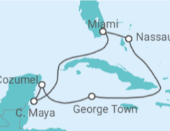 Itinerário do Cruzeiro Bahamas, Ilhas Caimão, México - Celebrity Cruises