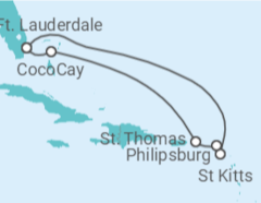 Itinerário do Cruzeiro Sint Maarten, Ilhas Virgens Americanas - Royal Caribbean