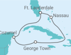 Itinerário do Cruzeiro Bahamas, México, Ilhas Caimão - Celebrity Cruises