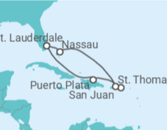 Itinerário do Cruzeiro Ilhas Virgens Americanas, Porto Rico, Bahamas - Celebrity Cruises