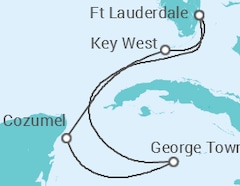 Itinerário do Cruzeiro EUA, México, Ilhas Caimão - Celebrity Cruises