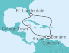 Itinerário do Cruzeiro Ilhas Caimão, Aruba, Curaçao, Bonaire, Santo Eustáquio e Saba - Celebrity Cruises