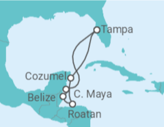 Itinerário do Cruzeiro México, Honduras, Belize - Royal Caribbean