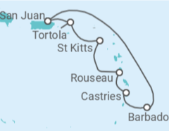 Itinerário do Cruzeiro Ilhas Virgens Americanas, Santa Lúcia, Barbados - Celebrity Cruises
