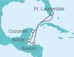 Itinerário do Cruzeiro México, Belize, Honduras - Princess Cruises