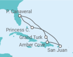 Itinerário do Cruzeiro Porto Rico, Bahamas - Princess Cruises