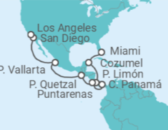 Itinerário do Cruzeiro México, Costa Rica, Panamá - Silversea