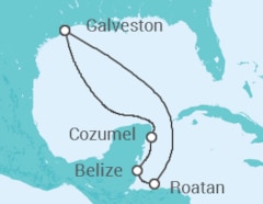 Itinerário do Cruzeiro México, Belize - Carnival Cruise Line