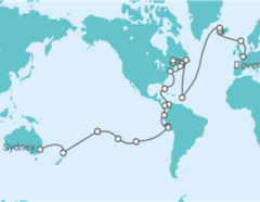 Itinerário do Cruzeiro Volta ao mundo - Princess Cruises