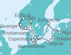 Itinerário do Cruzeiro Noruega, Dinamarca, Alemanha, Polónia, Lituânia, Letónia, Suécia TI - MSC Cruceros